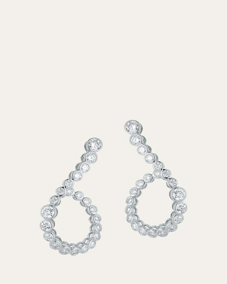 Halo Hoop Earrings with Diamonds